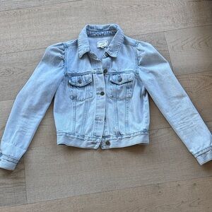 Light Wash Denim Jacket - Classic Button Front